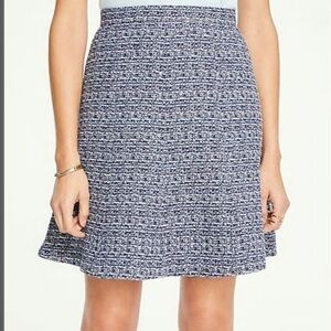 Ann Taylor Women's Blue Tweed Skirt